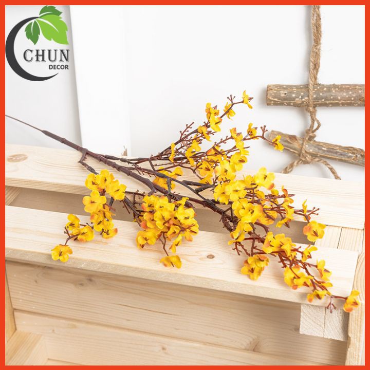 Hoa giả, cành hoa đào rừng nhân tạo trang trí nhà cửa, văn phòng, cửa hàng,làm đạo cụ chụp ảnh