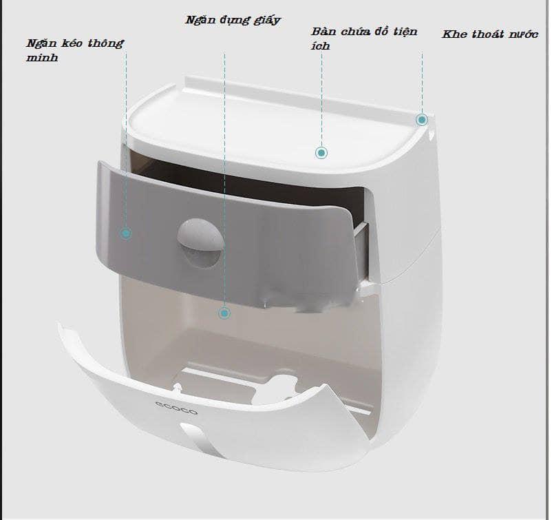 HỘP ĐỰNG GIẤY VỆ SINH 2IN1 ECOCO