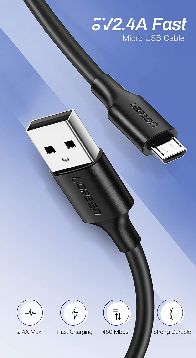 Cáp micro USB dài 1m Chính hãng Ugreen 10836