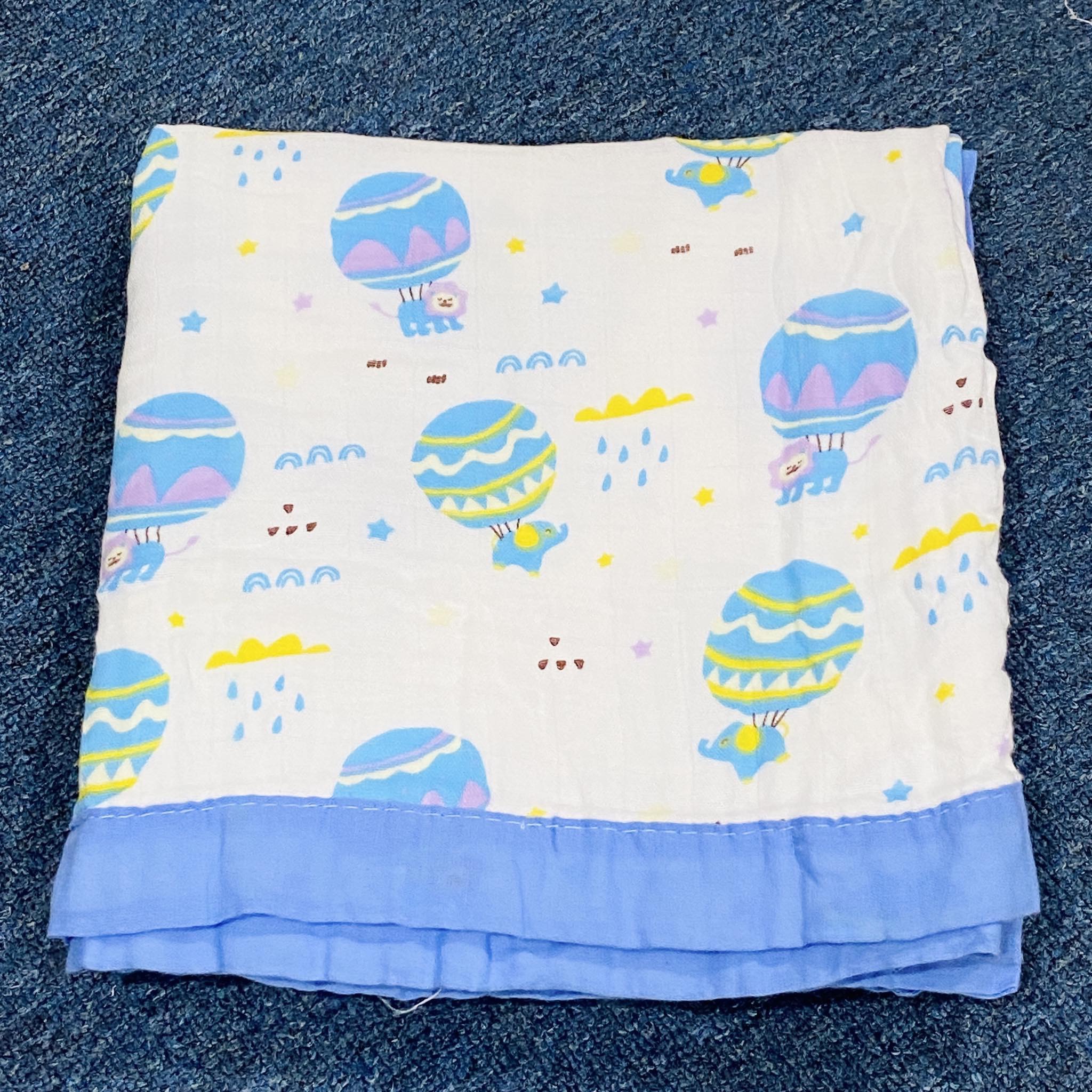 Chăn đắp khăn tắm Sợi Tre Aden 4 Lớp Bo Viền Vải hàng chính hãng