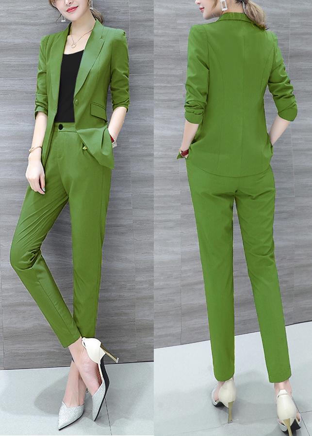 XUKA - 43-65KG - Bộ Công Sở Cá Tính, Set Đồ Nữ Quần Dài, Bộ Đồ Công Sở Tay Ngắn, Bộ Đồ Áo Cổ Đắp Chéo Quần Ống Ôm, Set Bộ Áo Set trang phục dạo phố kiểu áo phối caro cột eo phối quần ống ôm XUKA 3086 3239 3064 3250 3279