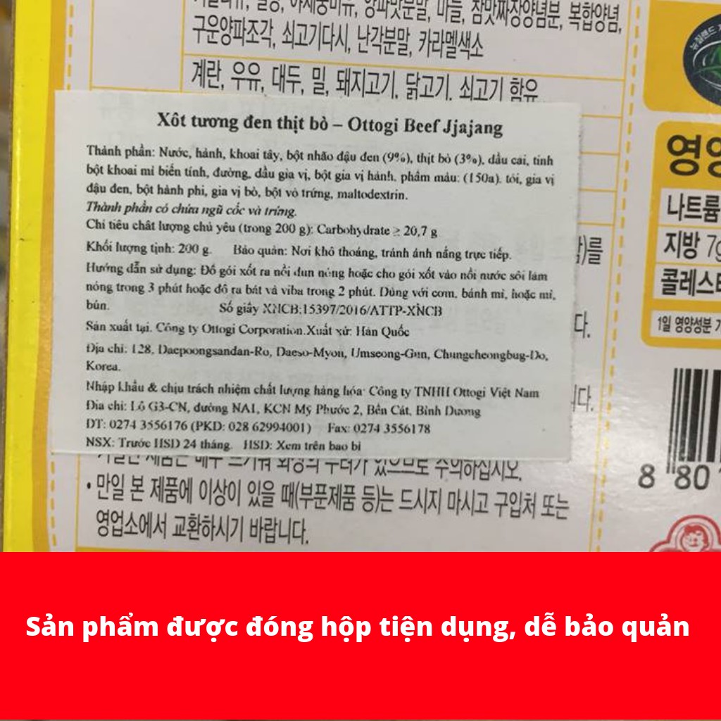 SỐT TƯƠNG ĐEN THỊT BÒ OTTOGI HÀN QUỐC HỘP 200G