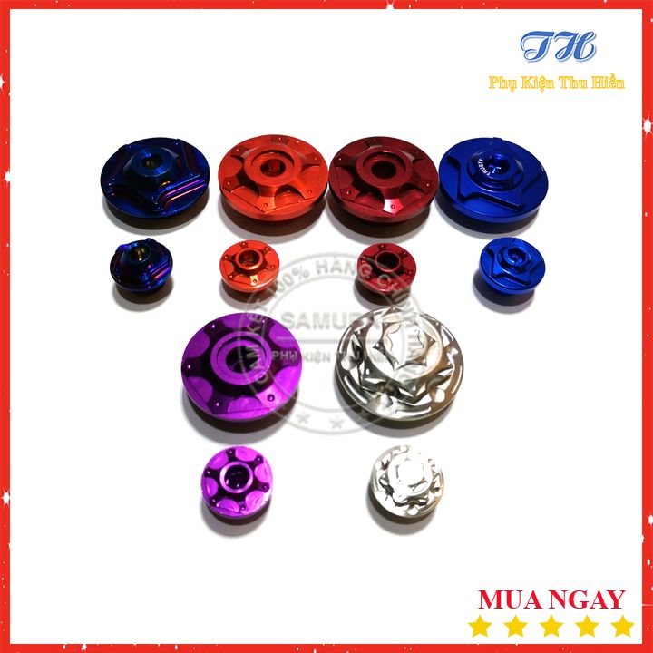 Ốc Mâm Lửa Nhôm Cho Xe Hon Da Và Ya Ma Ha Cực Chất