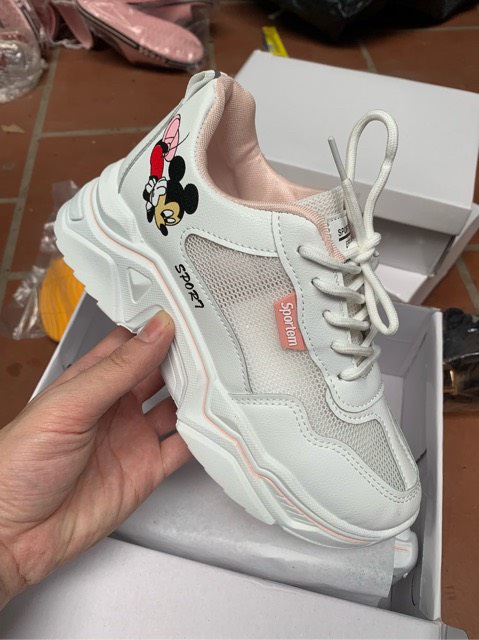 [Tặng dây giày] giày thể thao lưới thoáng mickey