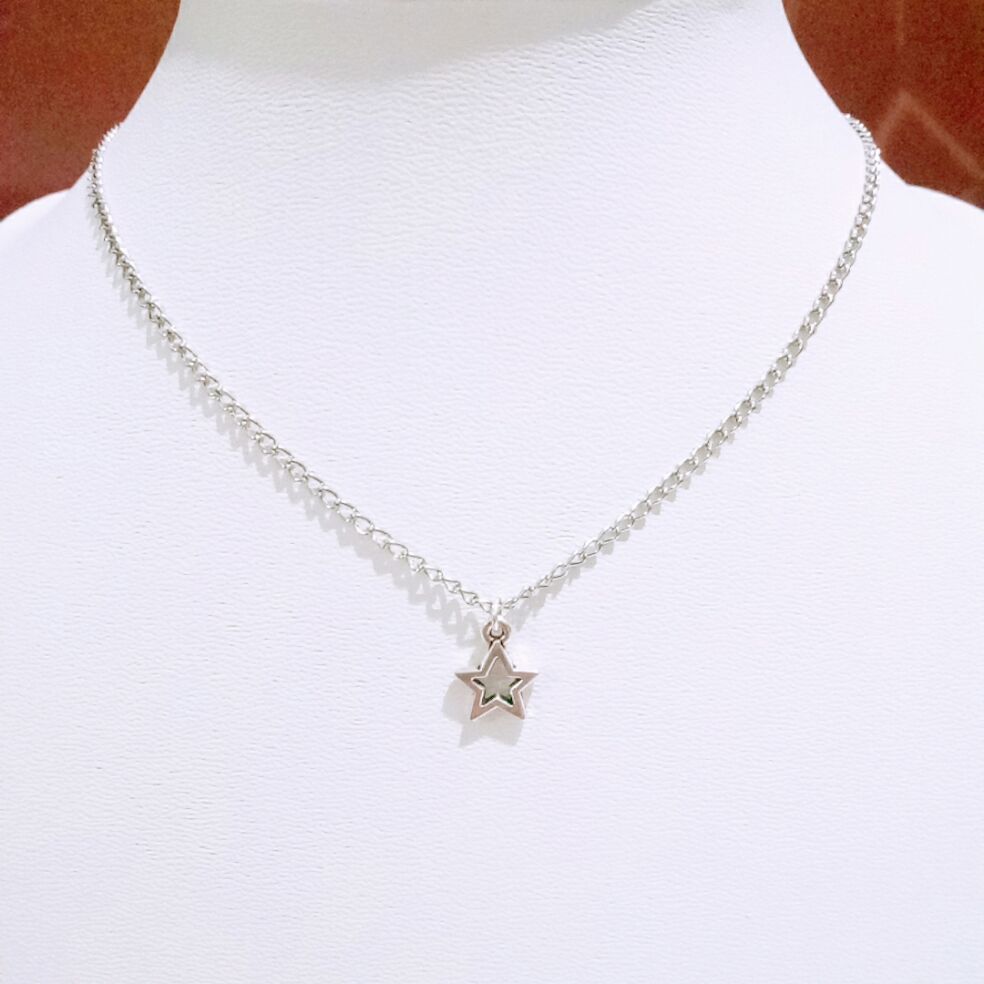 Dây chuyền màu bạc cao cấp kèm mặt hình ngôi sao 🌟 (ảnh thật)