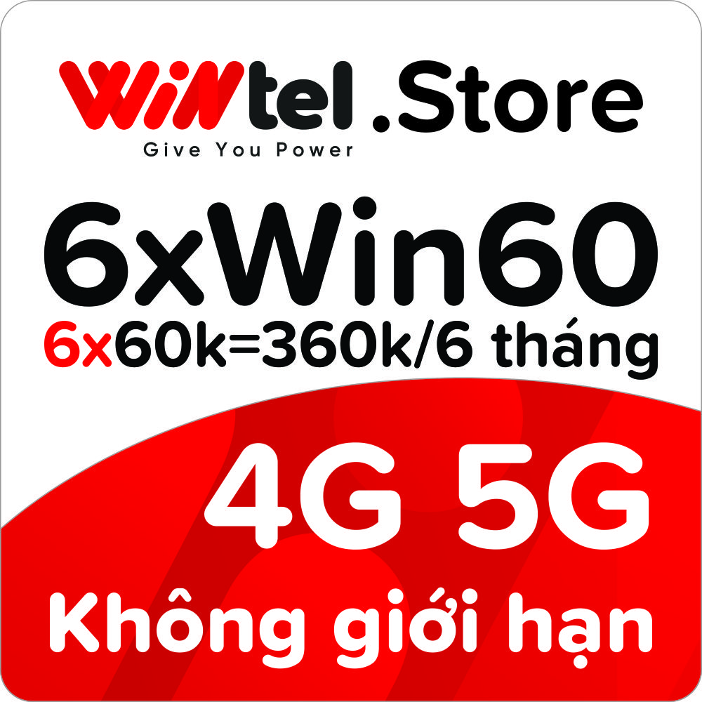Sim Wintel WIN60 không giới hạn dung lượng data 4G 5G