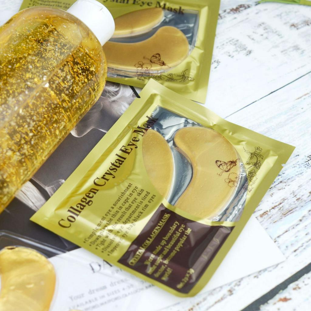 [HCM]Mặt nạ mắt Collagen  pha lê vàng cho mắt thâm