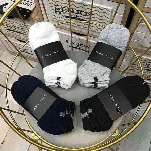 Set 10 đôi tất nam zara men cổ ngắn, 10 đôi nhiều màu