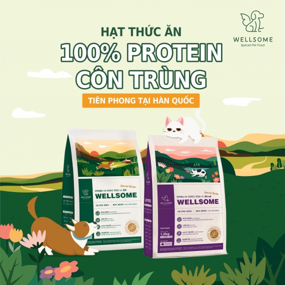 Thức ăn hạt cho chó WELLSOME 100% protein côn trùng 1.2kg | Lazada.vn