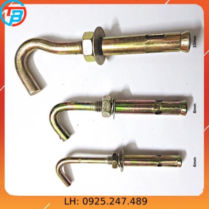Nở móc sắt phi 6mm, 8mm và 10mm.