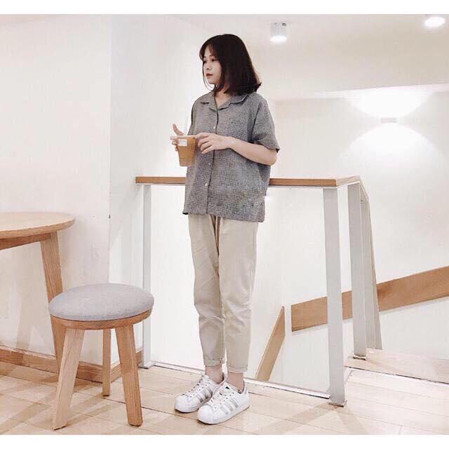 [HCM]VIDEO THẬT - Quần kaki baggy basic pants chất liệu dày dặn cực chất