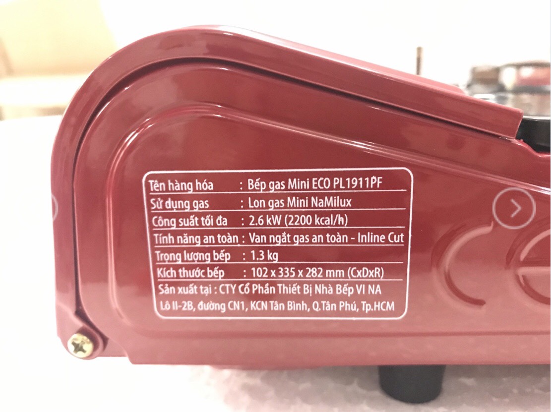 Bếp Gas mini NaMilux ECo PL1911PF