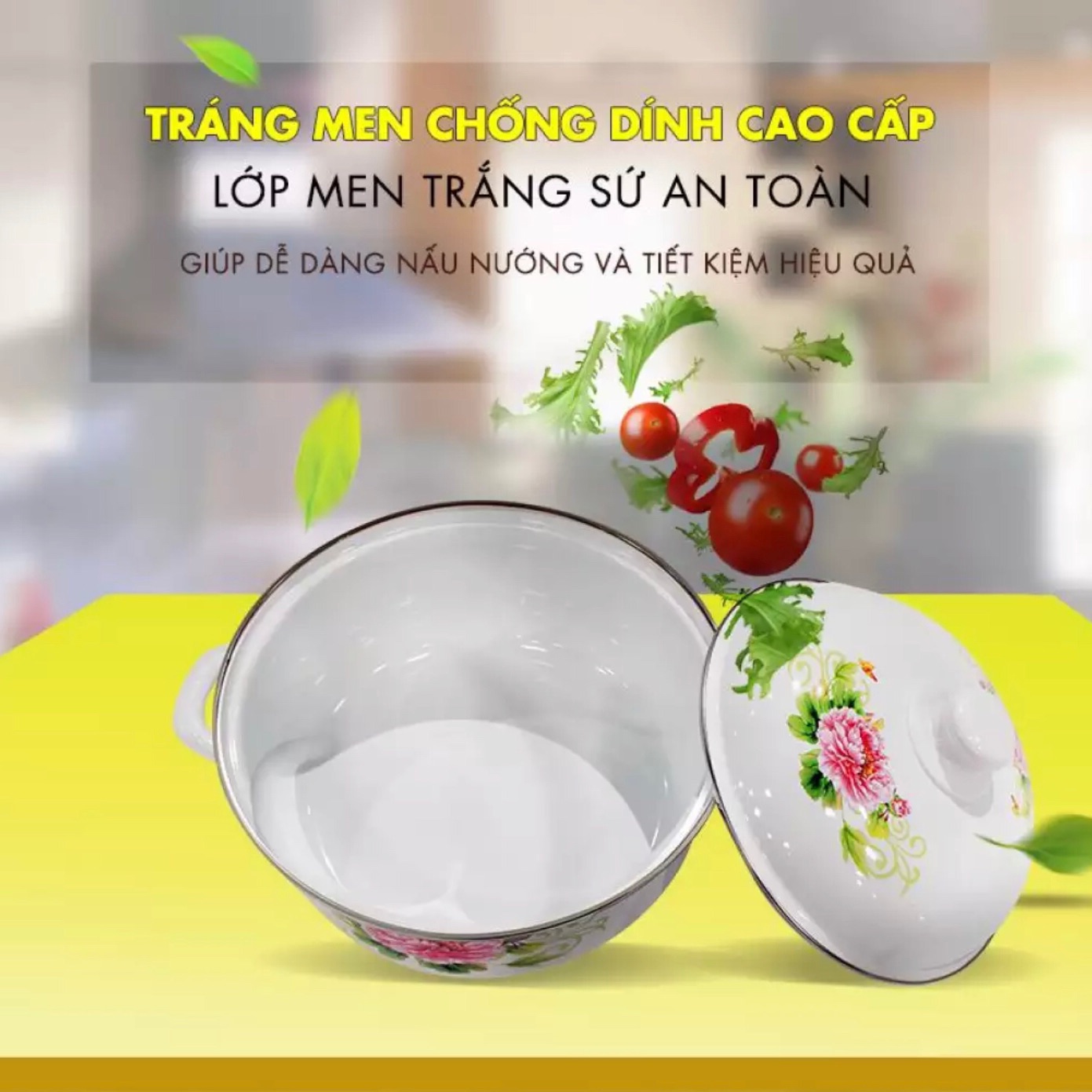 [HCM]Nồi tráng men Mishio mk81 cỡ lớn 26 cm