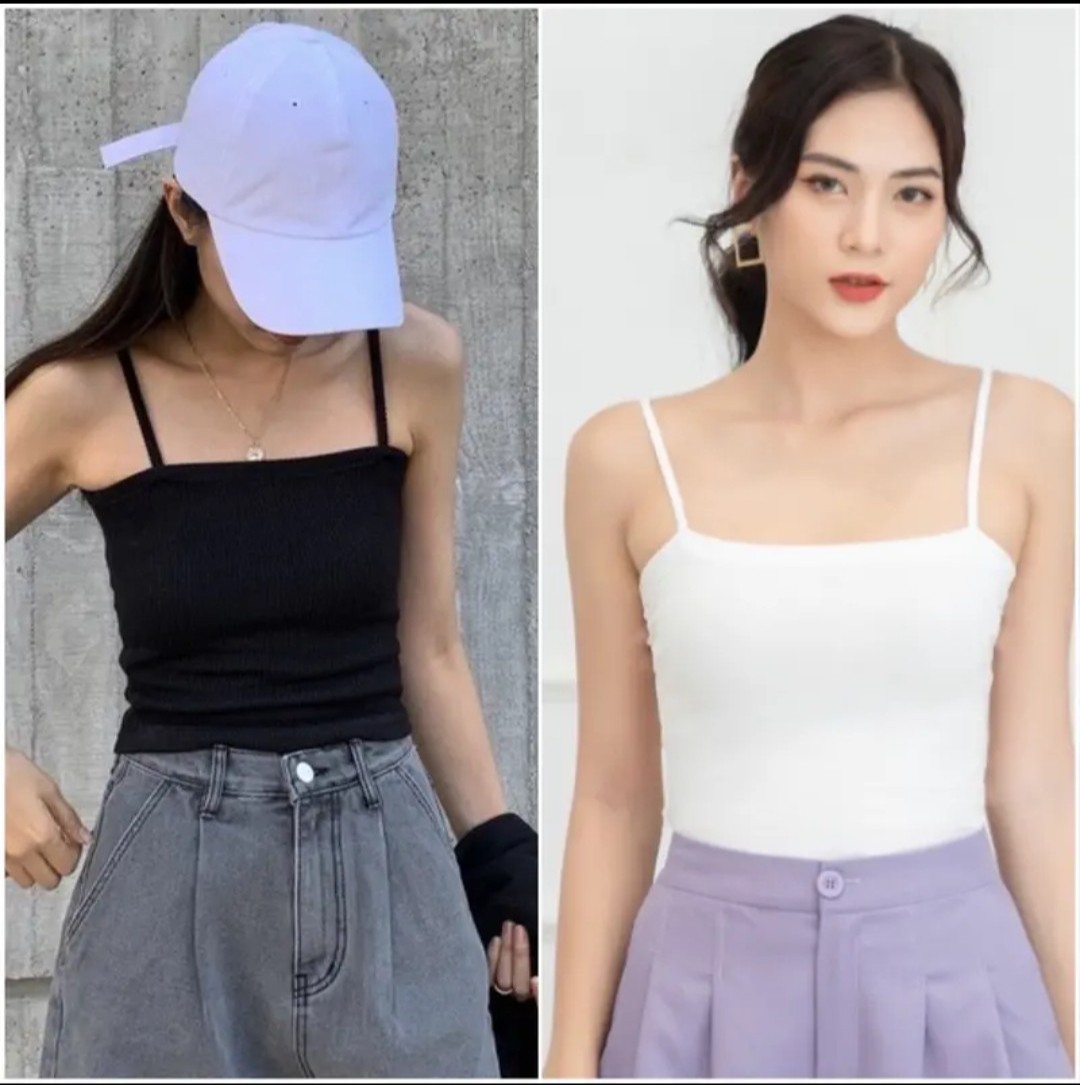 Áo Thun Nữ 2 Dây Bigsize 50-95 Kg Chất Borrip cotton