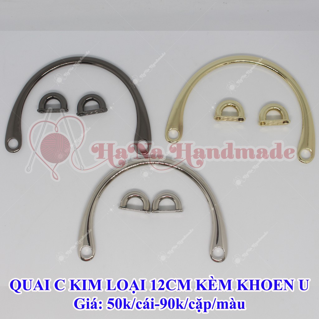 Quai c túi xách kim loại dày đẹp kèm khoen u