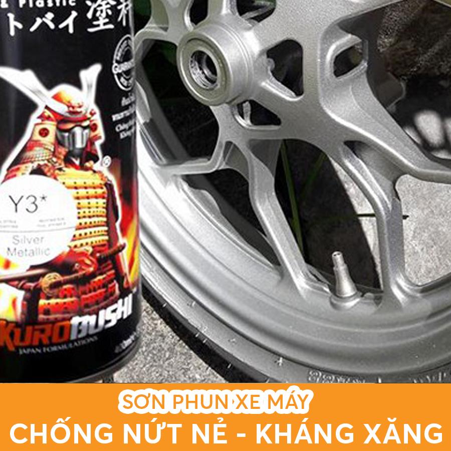 Chai sơn Samurai Y3* màu ánh kim bạc Yamaha