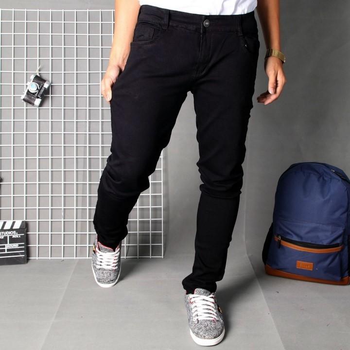 Quần jean nam co giãn body ĐEN TRƠN siêu đẹp CÓ SIZE ĐẠI BPMA-00-109