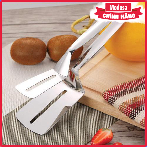 Kẹp gắp nóng thức ăn bản to modosa - kẹp gắp, lật thịt nướng, đồ chiên rán inox đa năng - hàng chính hãng