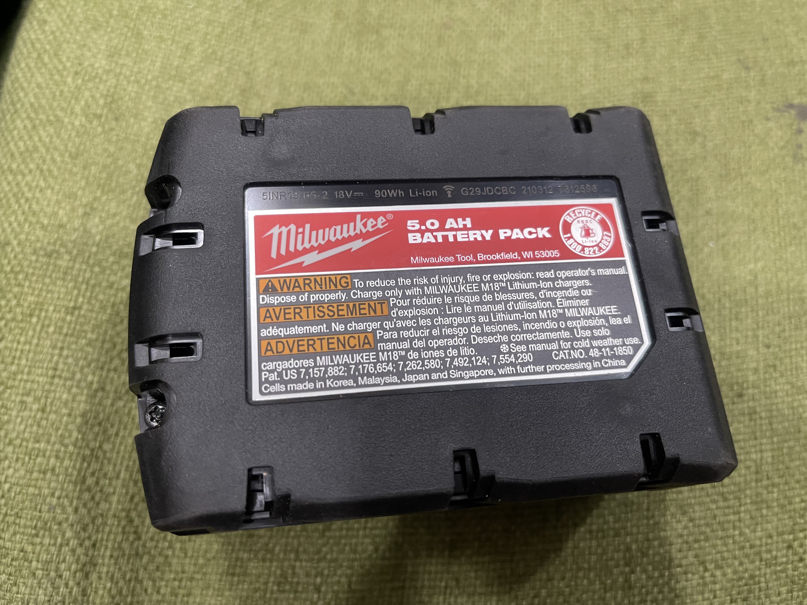 MILWAUKEE M18 5.0AH