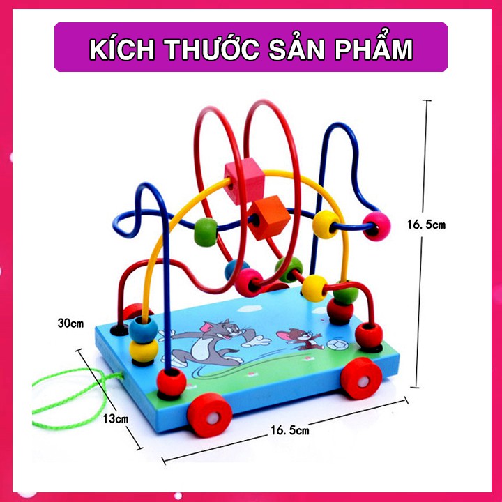 Xâu Chuỗi Hạt Luồn Chuỗi Hạt - Đồ Chơi Gỗ Cho Bé
