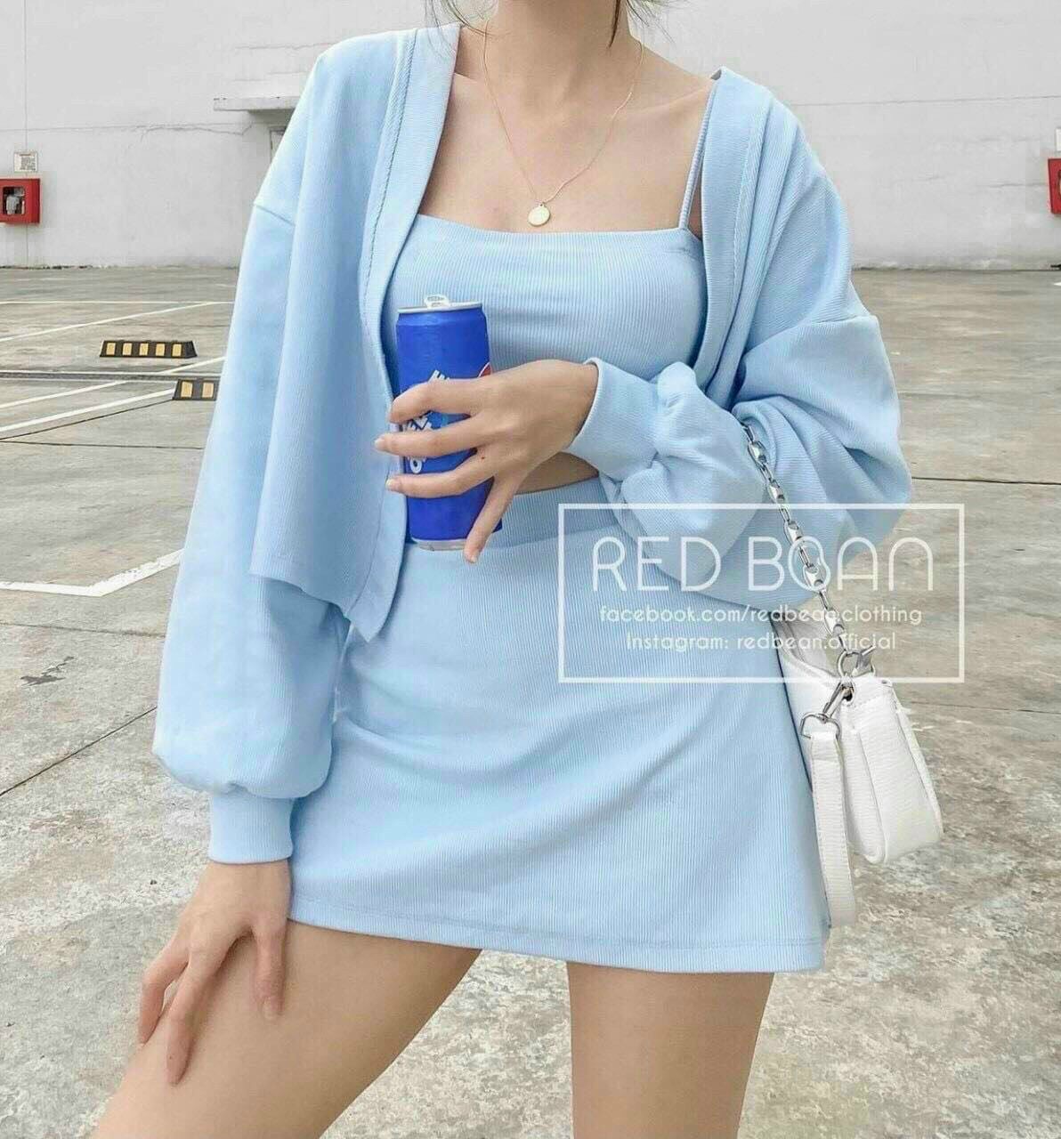 Sét Bộ Áo 3 Món Chất Umi Kèm Áo Khoác Ngoài Mềm Mịn Kiểu Dáng Teen .QC