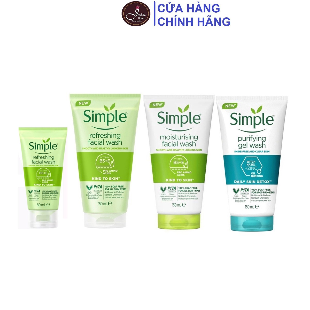 [Mẫu Mới] Sữa Rửa Mặt Simple Facial Wash 50ml và 150ml