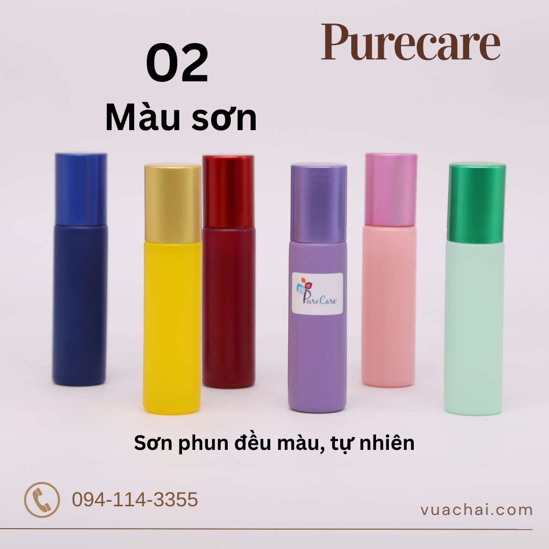 10ml Color Roller Bottles with Stainless Steel Roller Balls