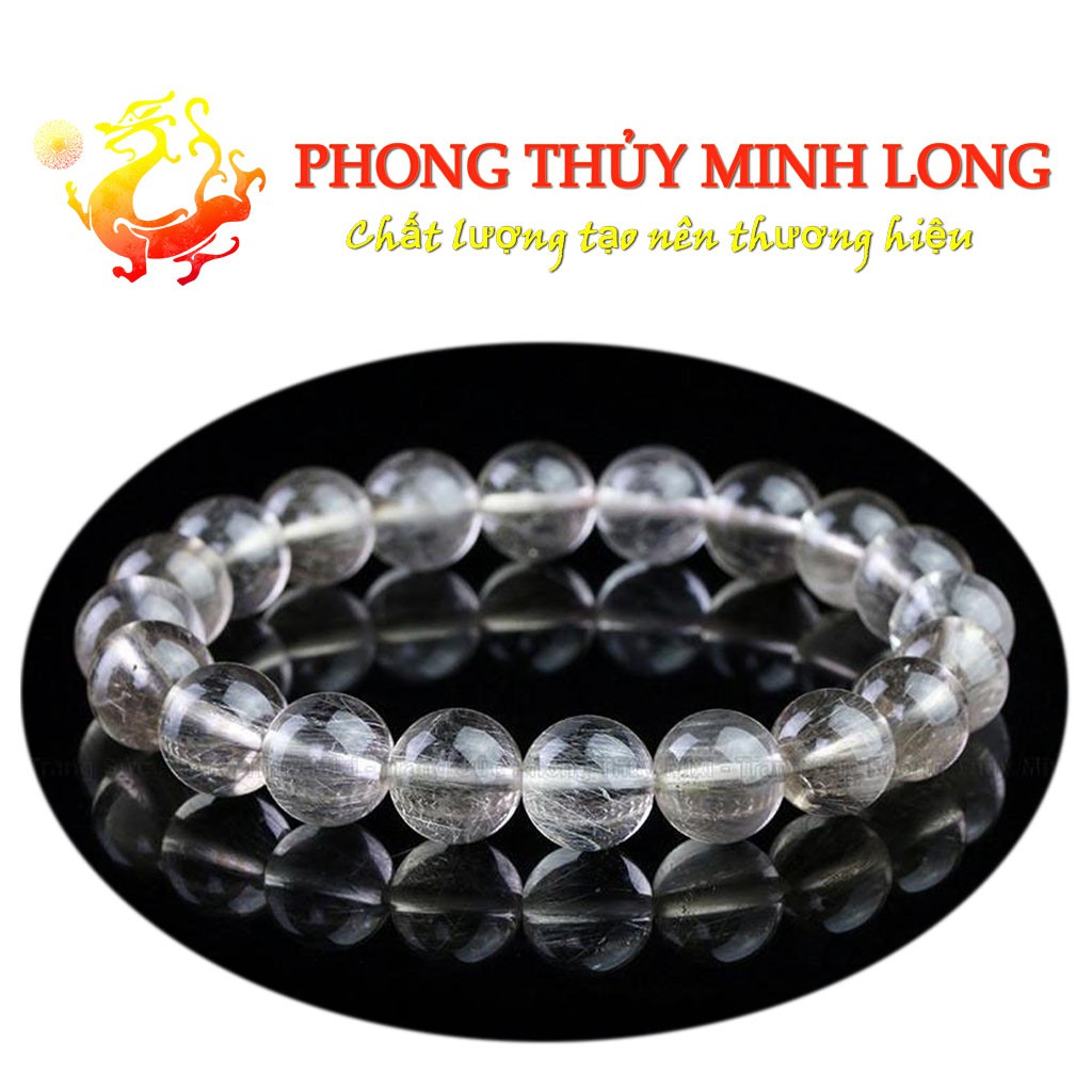 Vòng tay đá. Thach Anh Tóc Trắng ánh Kim