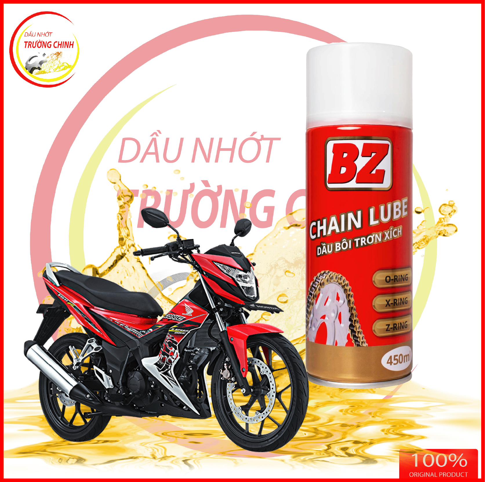 Dưỡng sên, bôi trơn sên BZ chain Lube 450ML