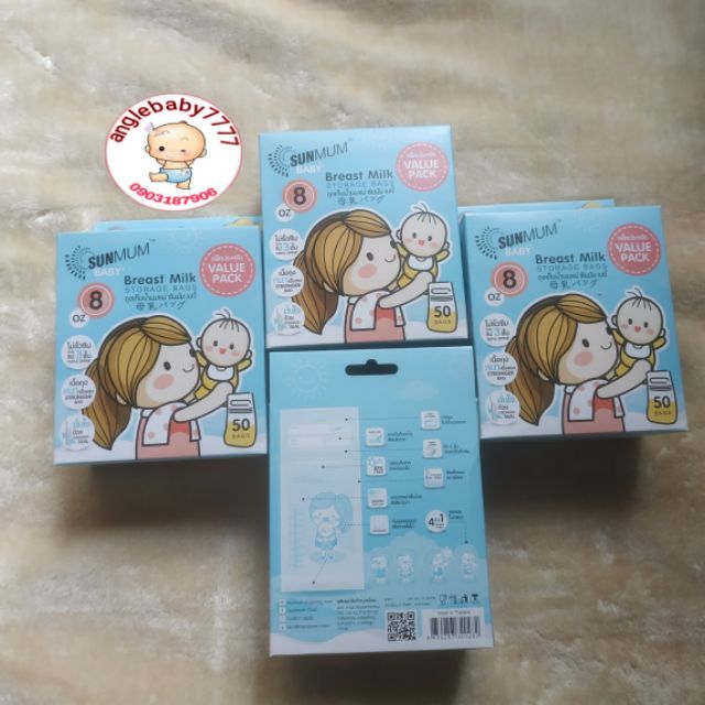 (Thái lan) túi trữ sữa sunmum 100ml / 250ml