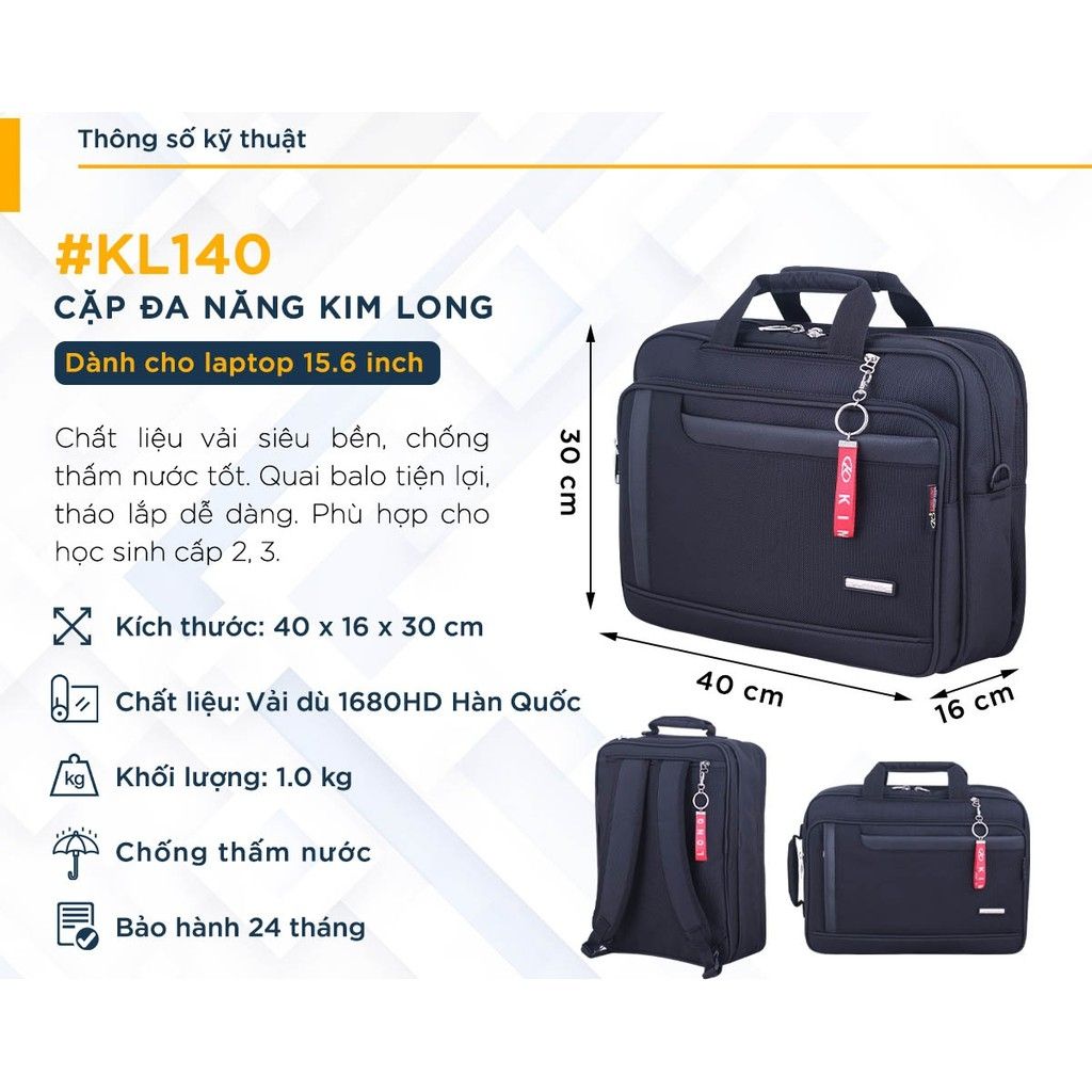 CẶP ĐA NĂNG KIM LONG KL140,CẶP HỌC SINH CẮP 2 CẮP 3