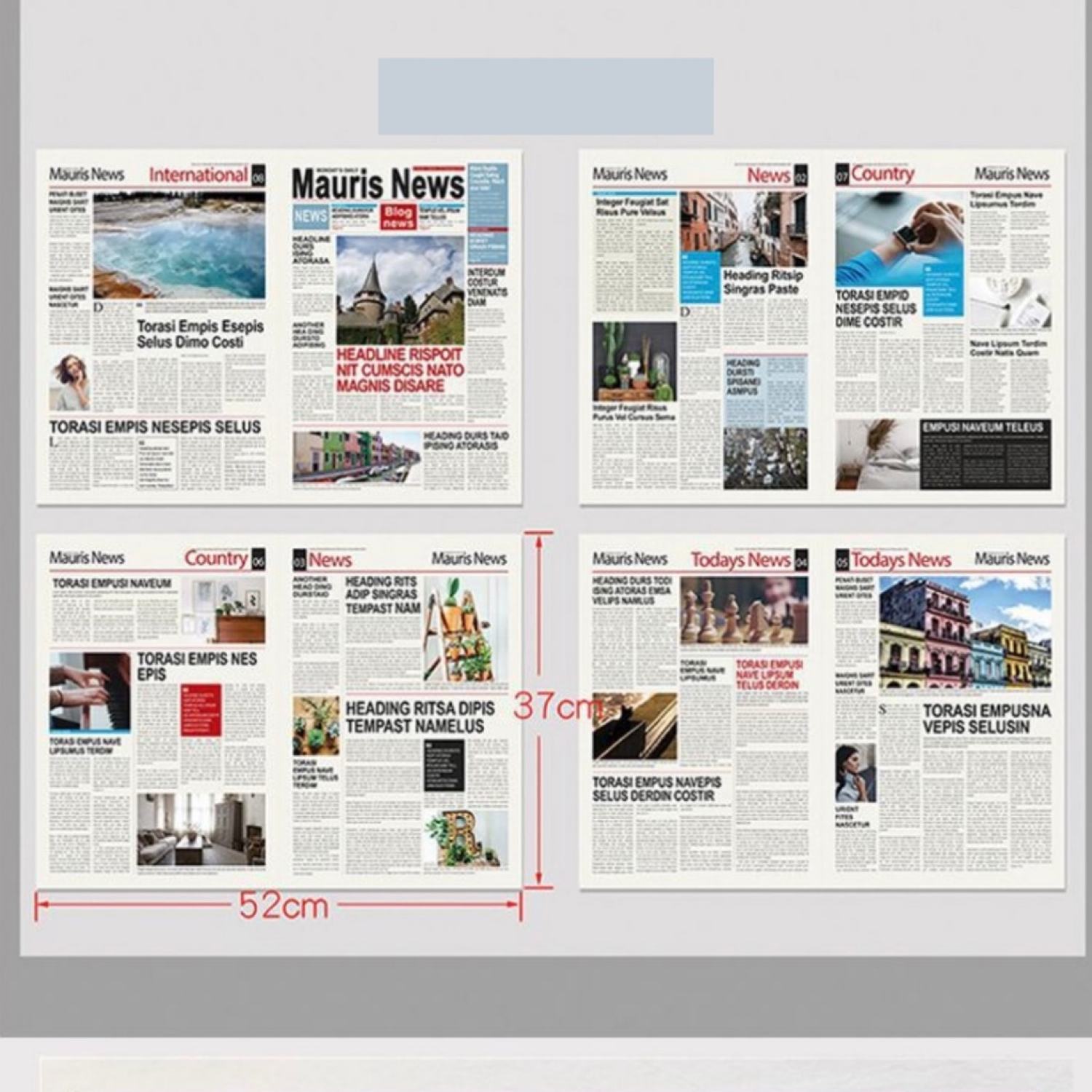 Báo nước ngoài phụ kiện chụp ảnh Báo decor trang trí phong cách retro vintage