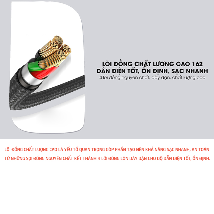 Cáp sạc nhanh Baseus Chính hãng USB iPhone