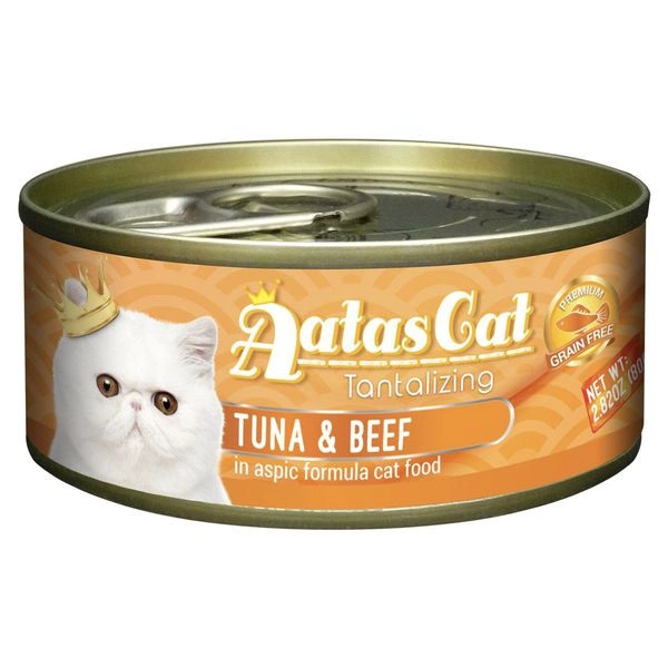 Pate cho mèo Aatas Cat nhiều vị lon 80gr