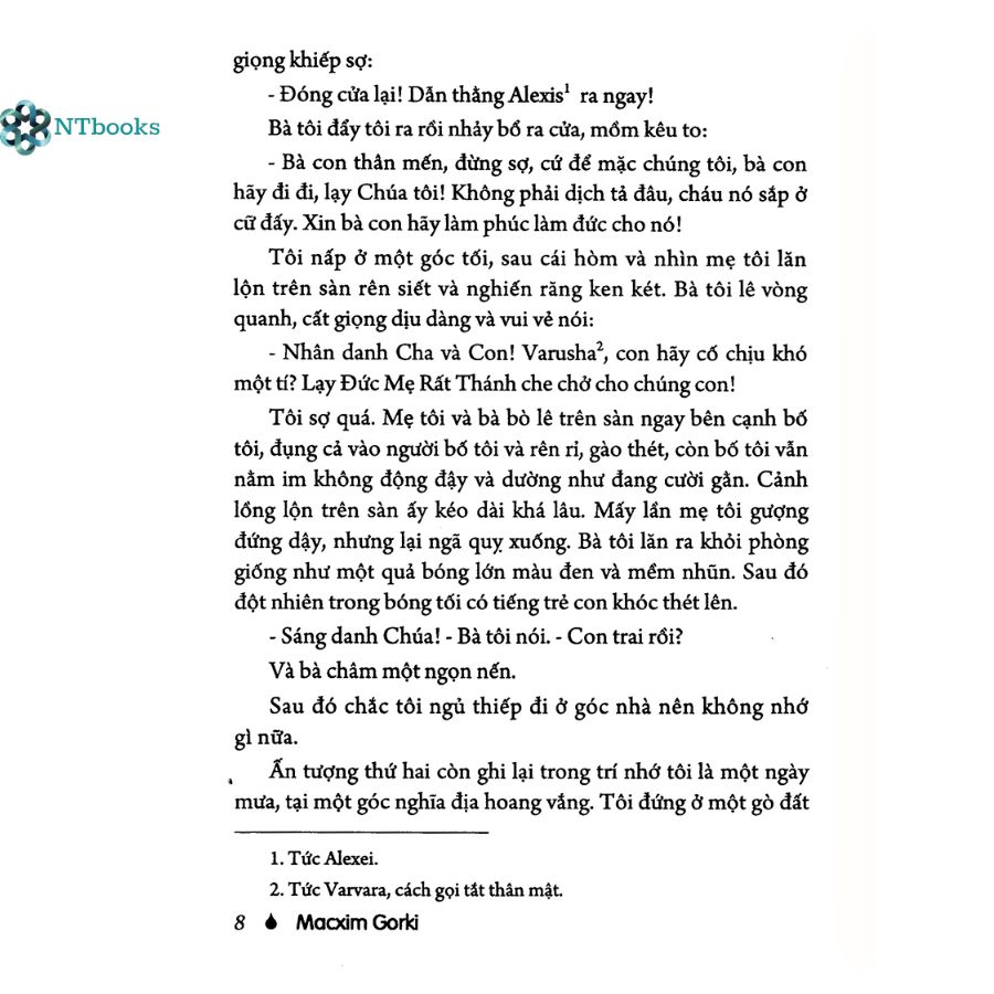 Sách Thời Thơ Ấu - Macxim Gorki - NTbooks