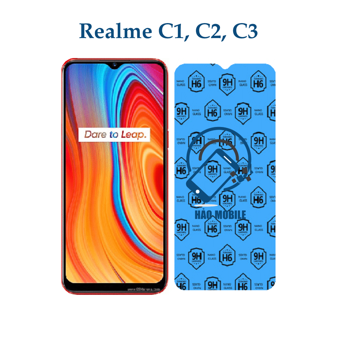 Dán cường lực dẻo nano oppo realme c1, c2, c3