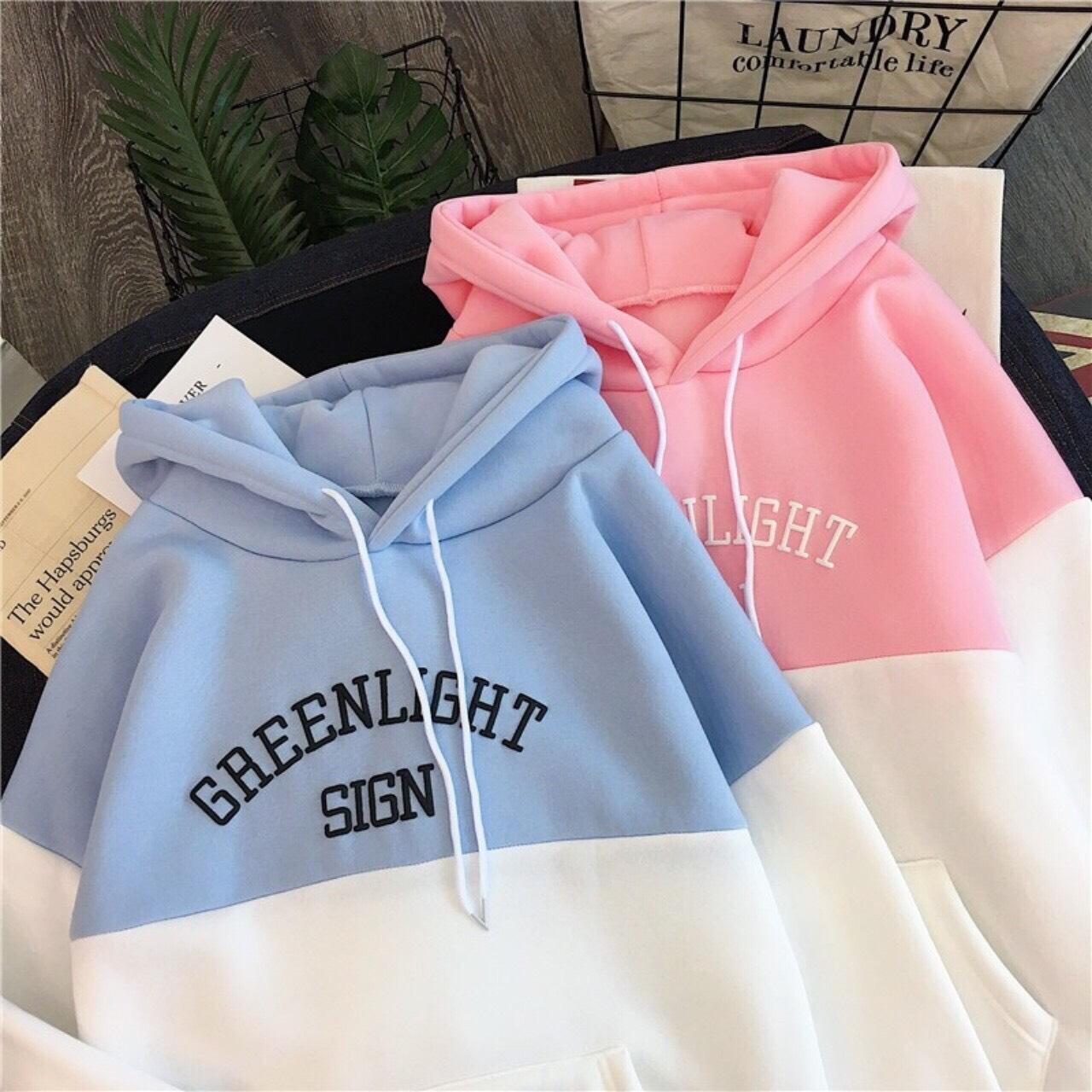 [HCM]ÁO khoác nỉ hoodie nữ phối màu Hình THật