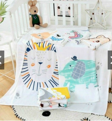 Chăn lụa cotton Aden siêu mềm mát cho bé