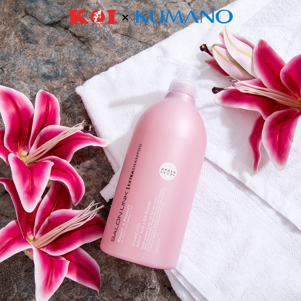 Dầu gội đầu Kumano Salon Link Extra dùng cho tóc thẳng 1000ml