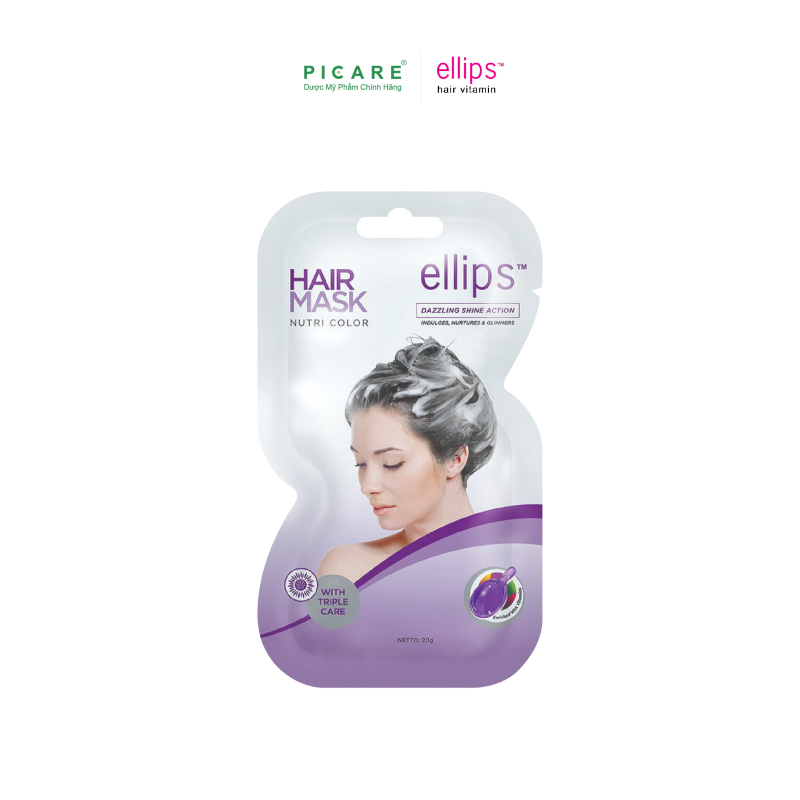 Kem Ủ Tóc Dành Cho Tóc Nhuộm Ellips Hair Mask Nutri Color 20g giá rẻ