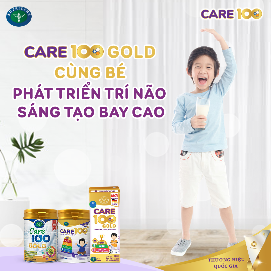 Sữa bột Nutricare CARE 100 GOLD cho trẻ thấp còi (400g)