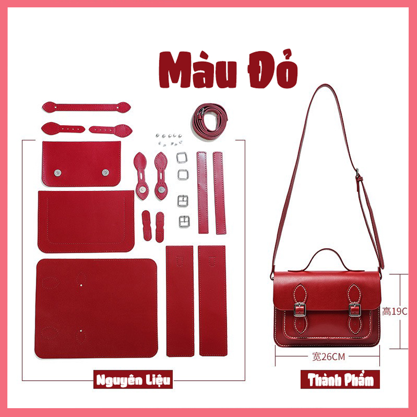 [Có Video HD] Túi Tự Đan, Set Nguyên Liệu DIY Làm Túi Xách Handmade Đeo Chéo Da PU Cá Tính Phù Hợp Đi Dạo Phố - EB14