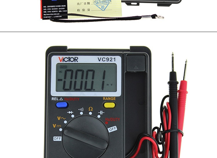 ĐỒNG HỒ ĐO ĐIỆN VẠN NĂNG  VICTOR VC921