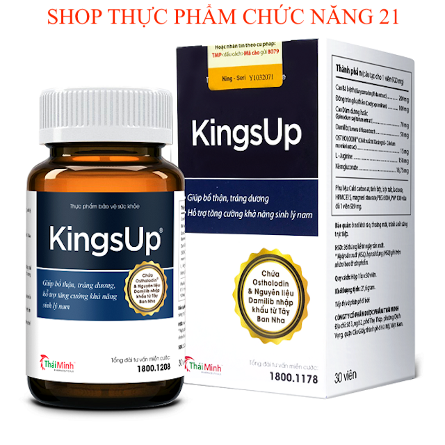VIÊN UỐNG KingsUp Thái Minh - Bổ Thận Tráng Dương Hỗ Trợ Tăng Cường Khả Năng Sinh Lý Nam ( Hộp 30 viên )