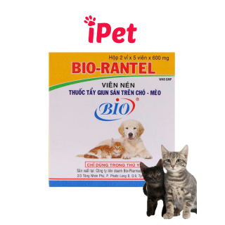 [HCM]Hộp 10 Viên Sổ Giun Cho Chó Mèo Bio Rantel - iPet Shop thumbnail