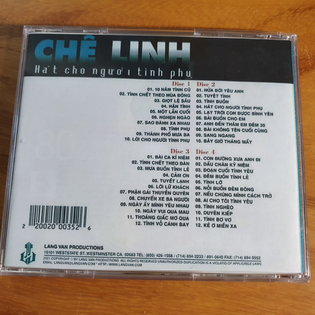[MDCD] Chế Linh - Hát Cho Người Tình Phụ - Bộ 4 Đĩa CD