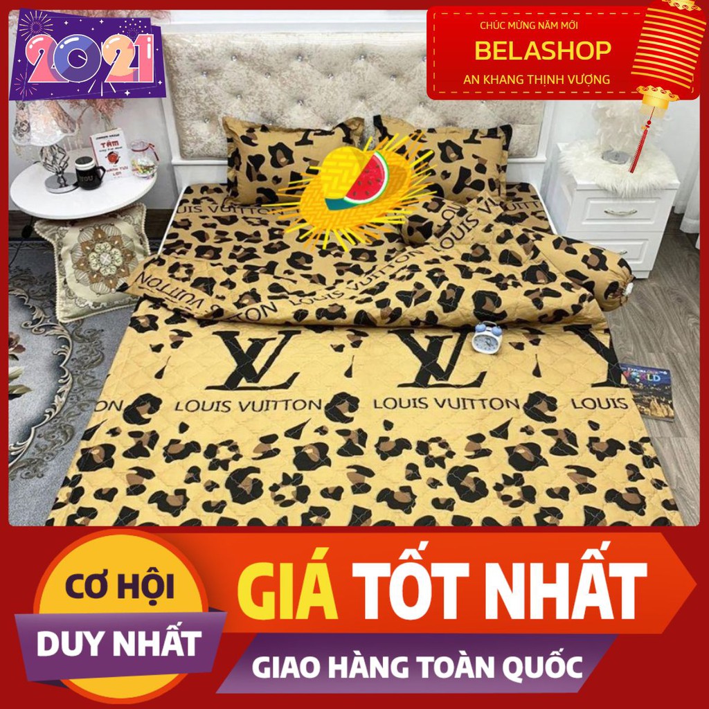[HCM][Ga gối]Bộ ga gối 3 món 10cm 15cm 20cm đủ kích thước mẫu LV da báo