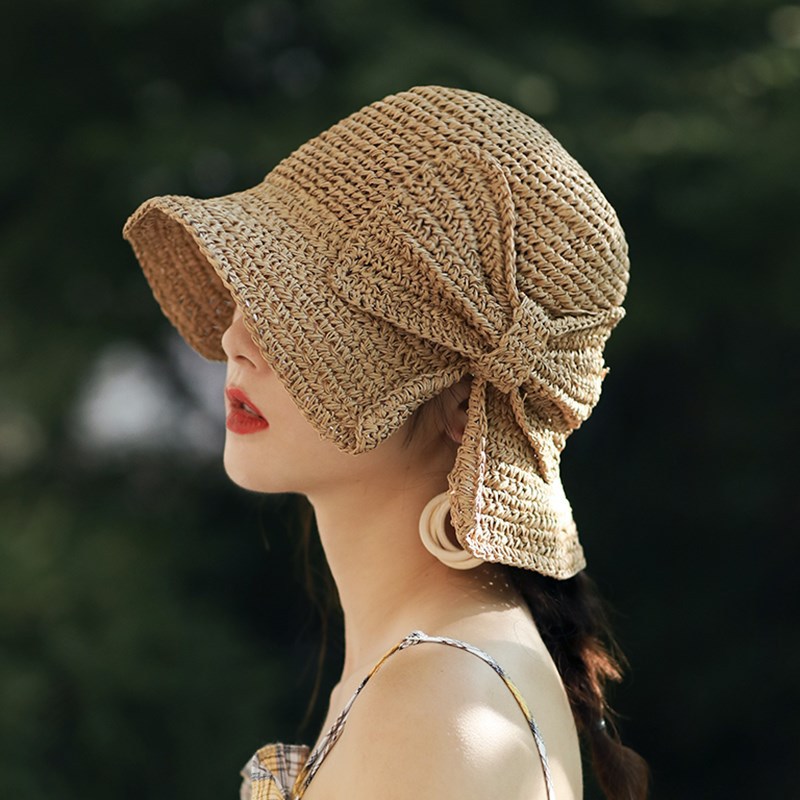 Beach solid bowtie espadrilles cap RQN1307 - requane