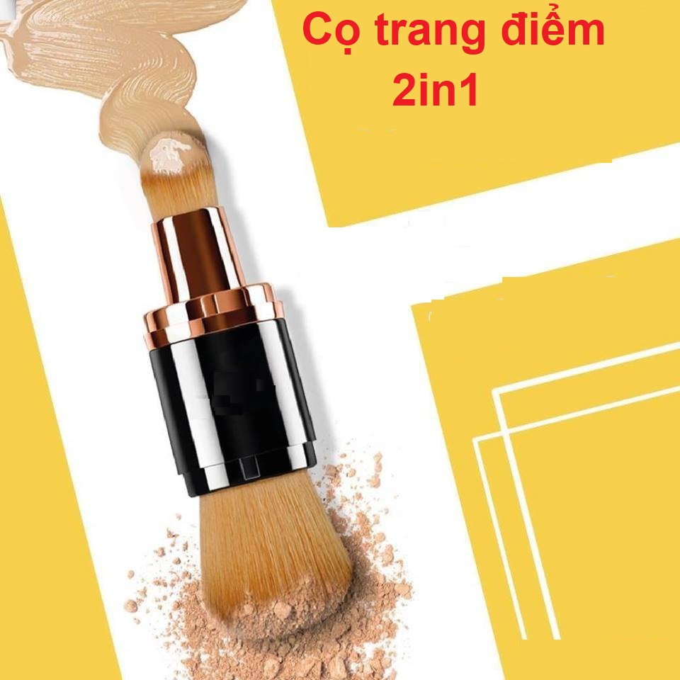 Bộ cọ trang điểm mini siêu mịn đầy đủ 4 trong 1 - Set cọ mini lông mềm siêu mịn, có nắp bảo vệ đầu lông cọ