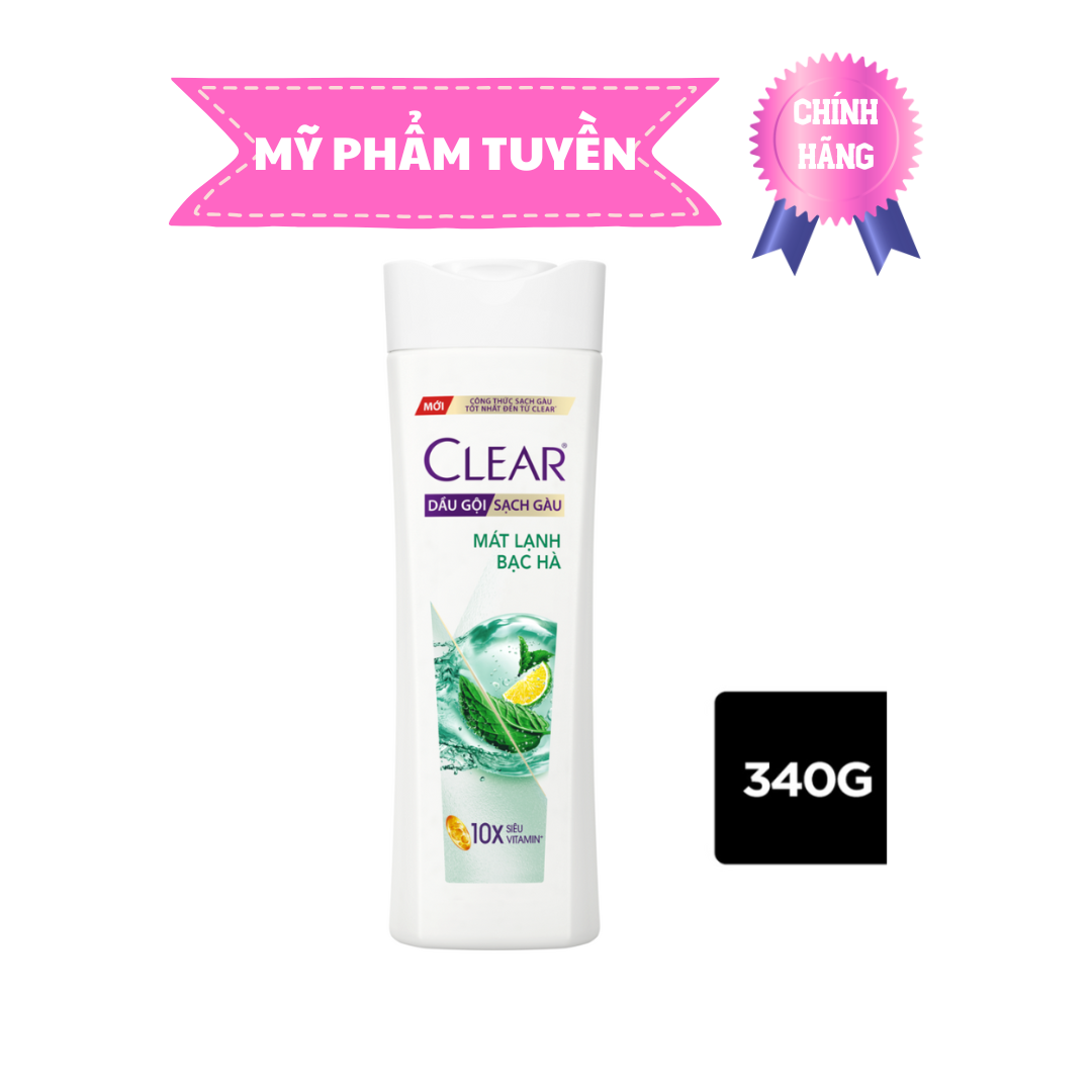 Dầu gội sạch gàu Clear mát lạnh bạc hà